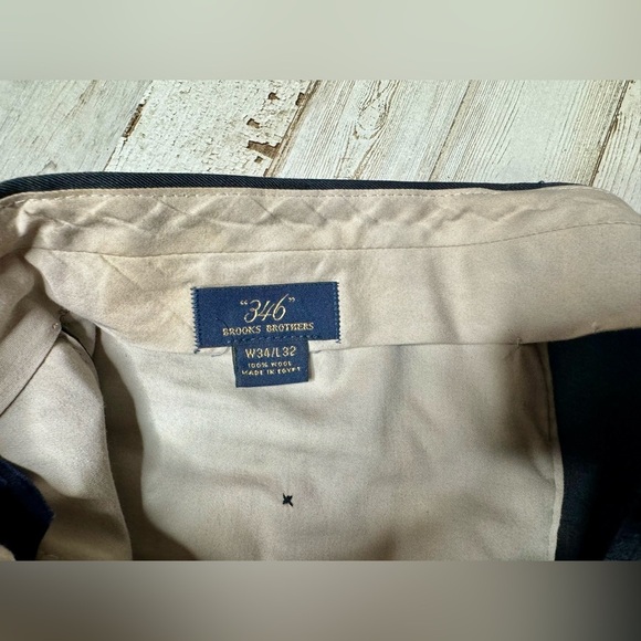 Brooks Brothers Dress Pants Gray Wool Pleated 34x32 - Picture 7 of 10